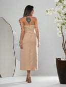 Vestido Midi Feminino Alfaiataria Élégant