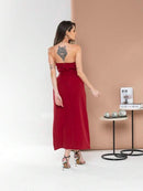 Vestido Midi Feminino Alfaiataria Élégant