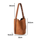 Bolsa Tiracolo Acamurçada Bucket Louise™