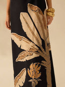 Vestido Boho Feminino Estampa Feuilles