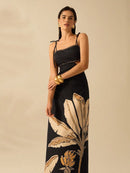 Vestido Boho Feminino Estampa Feuilles