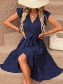 Vestido Curto Decote em V Fille