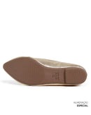 Sapatilha Feminina Loafer Ouro Light em Napa e Lizard