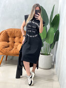 Vestido Camisão Midi Colcci Regata em Algodão com Elastano